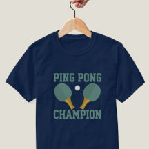 Pingis Mästare Bordtennis Turnering T-Shirt