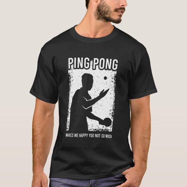 Pingisgrafik för spelkvällar & collegekorridor E T Shirt (Framsida)