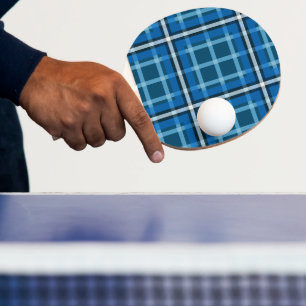 Pingisracket Blå Tartan Rutig Randig
