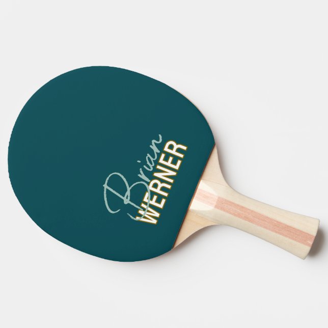 Pingisracket med hans namn (Sidan)