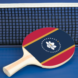 Pingisracket med Mississippiflaggan, USA