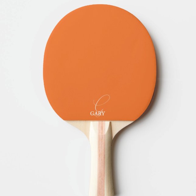 Pingisracket med orange monogram (Skapare uppladdad)