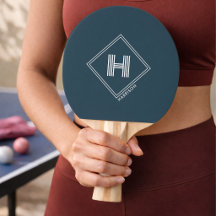 Pingisracket | Modern geometrisk monogram