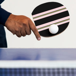 Pingisracket Rosa & Vitt Guld Svart Rand