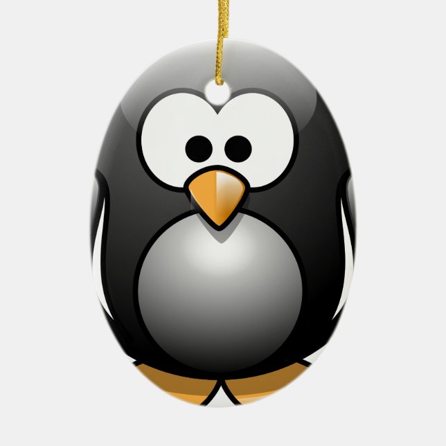 Pingouin / Penguin Julgransprydnad Keramik (Framsidan)