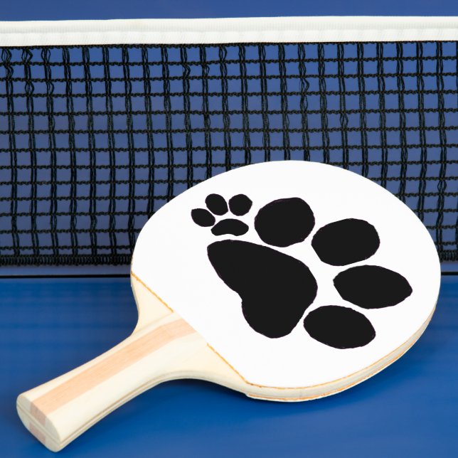 Pingpong Paddle - Höger Polydactyl Pawprint Pingisracket (Insitu)