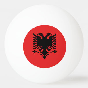 Pingpongboll med flagga av Albanien