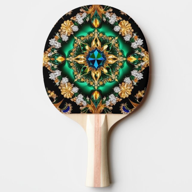 Pingpongpaddel med brasiliansk Färg Pingisracket (Baksidan)