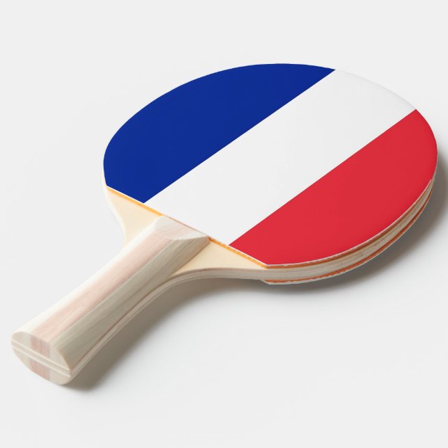 Pingpongpaddel med Flagga av Frankrike Pingisracket (Frontvinkel)