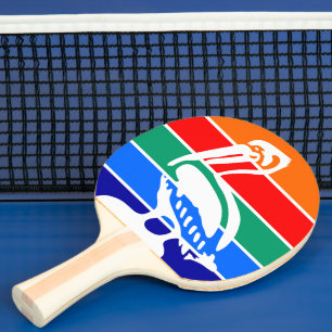 Pingpongpaddel med Flagga av Sankt Petersburg Pingisracket