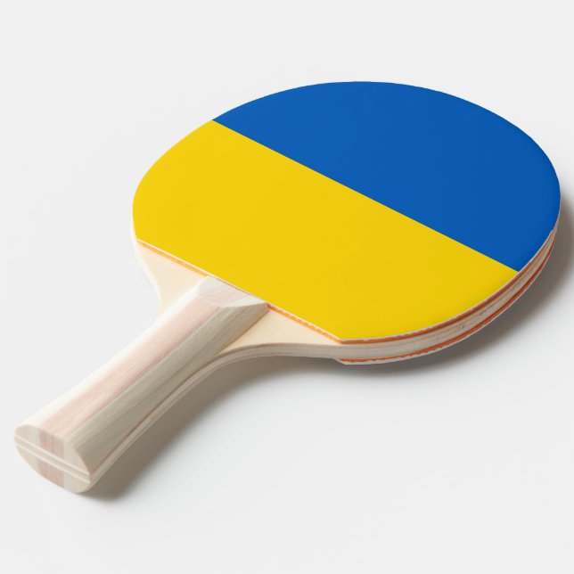 Pingpongpaddel med Flagga från Ukraina Pingisracket (Frontvinkel)