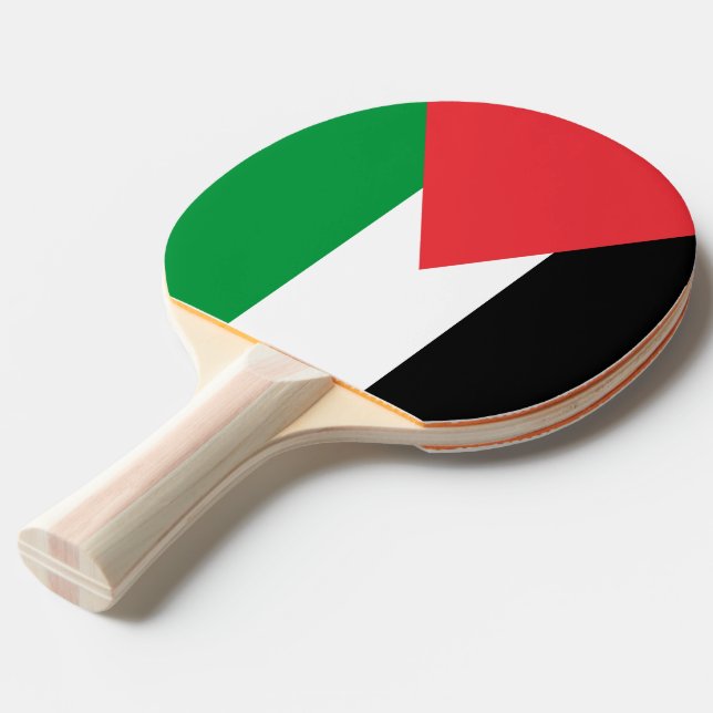 Pingpongpaddel med Palestinas Flagga Pingisracket (Frontvinkel)