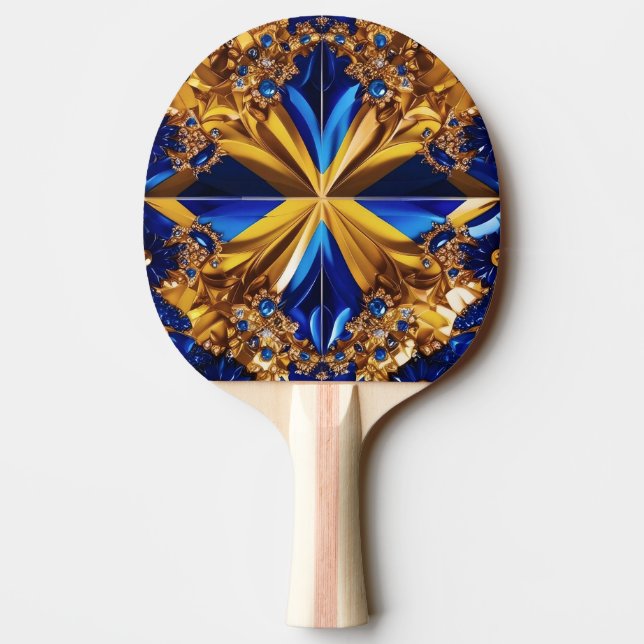 Pingpongpaddel med Sverige Färg Pingisracket (Baksidan)