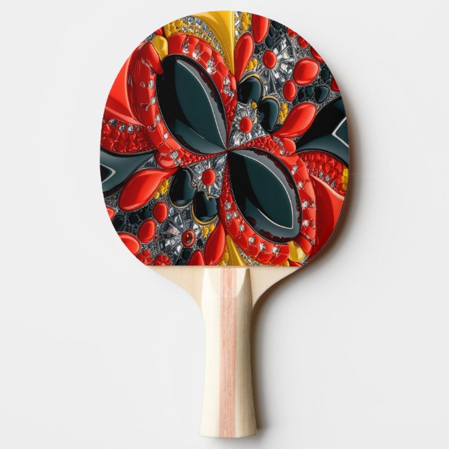 Pingpongpaddel med Tyskland Färg Pingisracket (Baksidan)