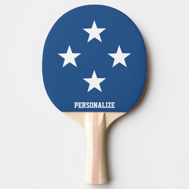 Pingpongpaddla med patriotisk stjärndesign pingisracket (Framsidan)