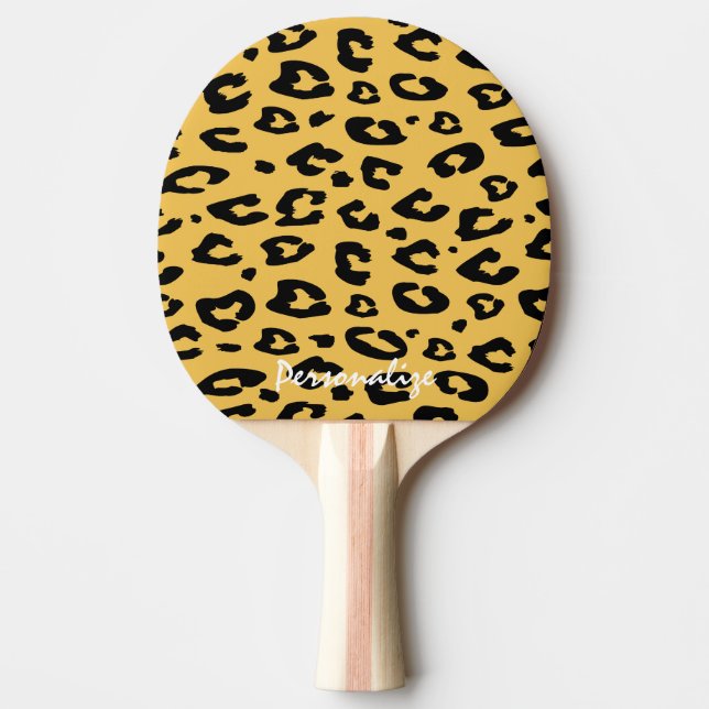 Pingpongpaddle med leopardmönster för bordtennis (Framsidan)