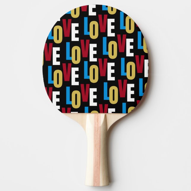 Pingpongpadla kärlek ord pingisracket (Framsidan)