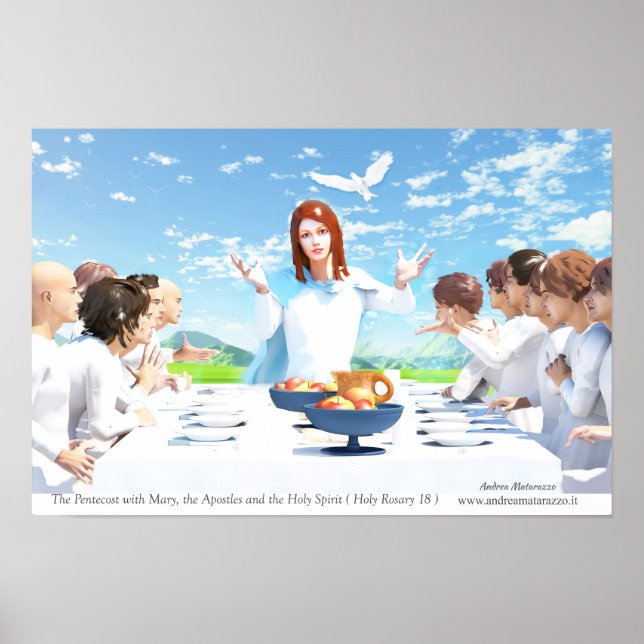 Pingst - Maria, apostlarna och den Helige Ande Poster (Framsidan)