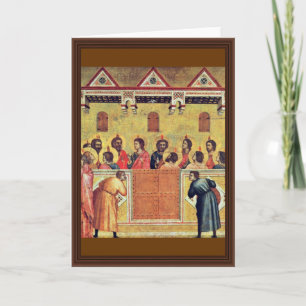 Pingstdagen av Giotto Di Bondone Kort