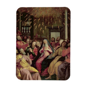 Pingstdagen, c.1598 (olja på panel) magnet