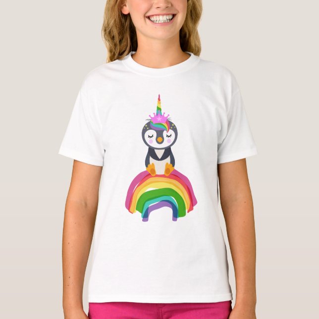 Pinguim unicórnio t shirt (Framsida)