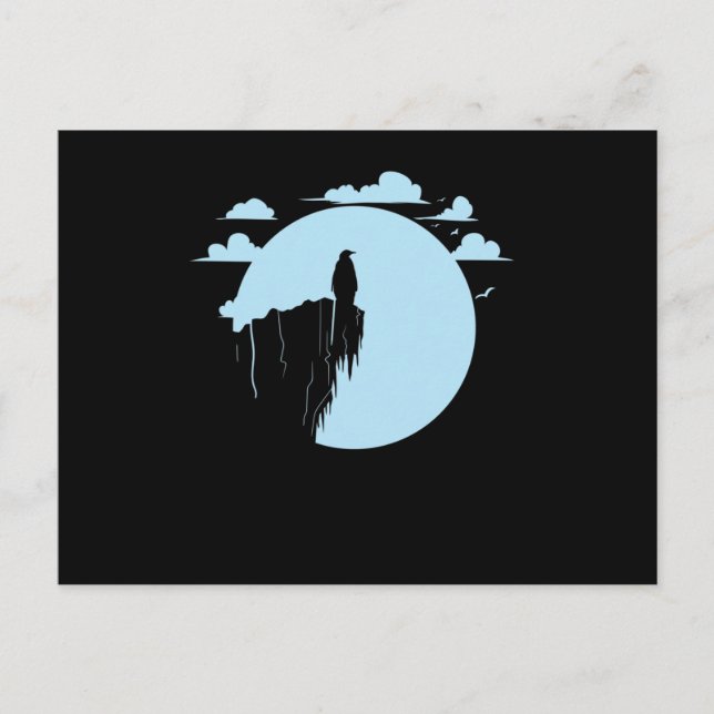 Pinguin im Mondschein Vykort (Framsida)