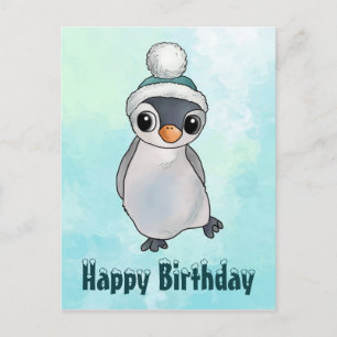 Pinguin mit Mütze Vykort