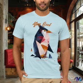 Pingüino Abstracto Moderno T Shirt