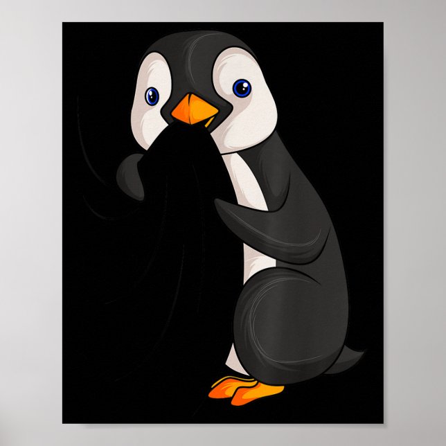 Pingvin Älskare Barn Flickor Kvinnor Män  Poster (Framsidan)