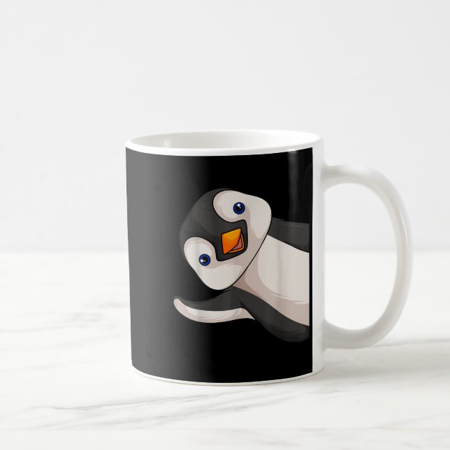 Pingvin Älskare Barn Pojkar Flicka Kvinnor  Kaffemugg (Höger)
