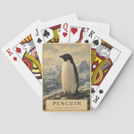 Pingvin Antarktis kust VINTAGE Casinokort