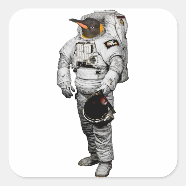 Pingvin Astronaut Klistermärke (Framsida)