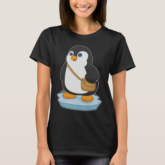 Pingvin axelremmar t shirt (Framsida)