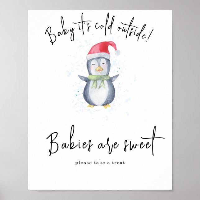 Pingvin - Babys är söta Poster (Framsidan)