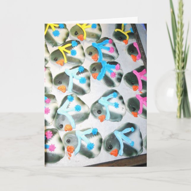 “Pingvin Cookies" Julkort #3 Kort (Framsida)