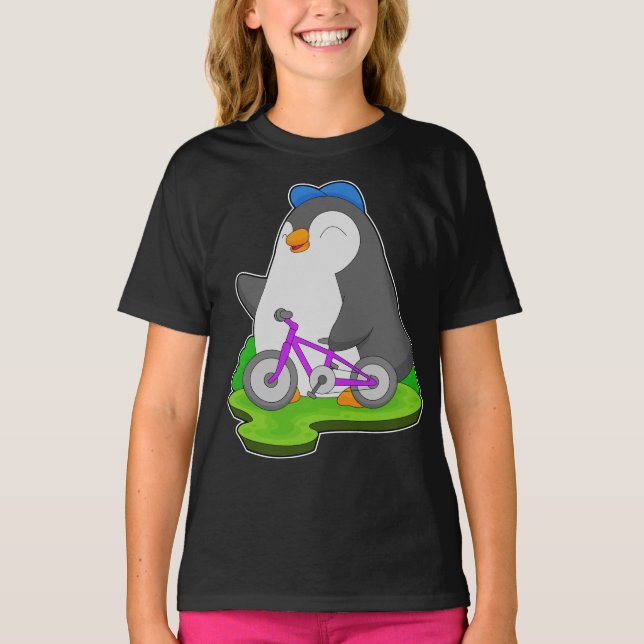 Pingvin Cykel T Shirt (Framsida)