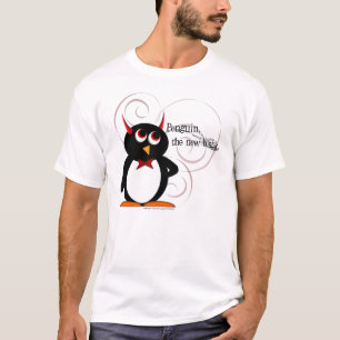 Pingvin den nya svart T-tröja T Shirt