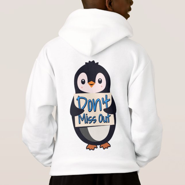 Pingvin Få Inte Missas Skylt T Shirt (Baksida)