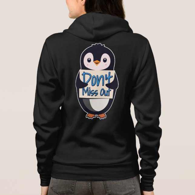 Pingvin Få Inte Missas Skylt T Shirt (Baksida)
