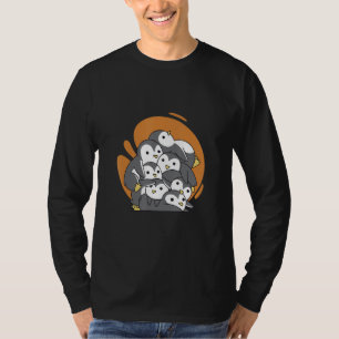 pingvin fågel pingviner söt liten grupp t shirt