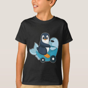 Pingvin Fisk Scooter T Shirt