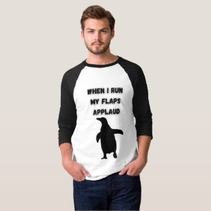 pingvin flaxar applåderar olämpligt pinsamt t shirt