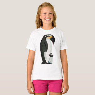Pingvin Förälder och Unge Bindning Konst T Shirt