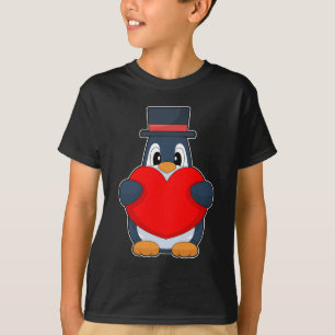 Pingvin Groom Heart Bröllop T Shirt