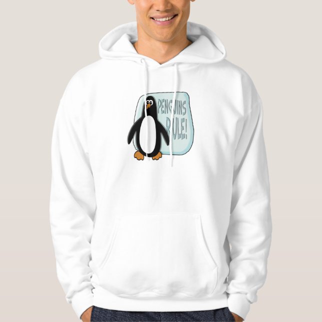 Pingvin härskar Hoodies Munkjacka (Framsida)