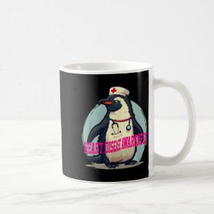 Pingvin Hjärt Sjukdom Medvetenhet Medicinsk Kaffemugg