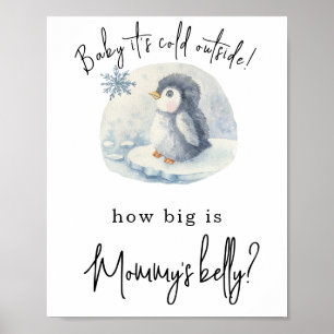 Pingvin - Hur stor är mammas mage Poster