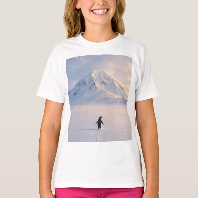 Pingvin i snöberg t shirt (Framsida)