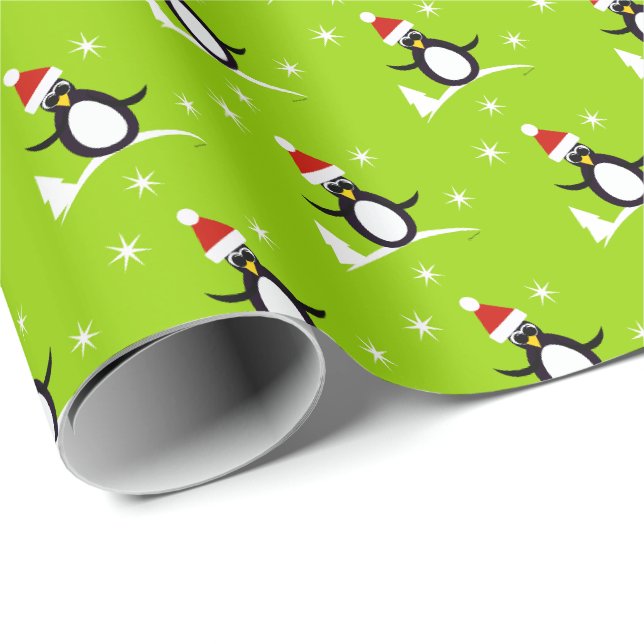 Pingvin Jul Barn Jul Presentpapper (Rullad Hörn)