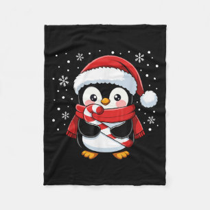 Pingvin jul godis käpp vinter småbarn flicka B Fleecefilt